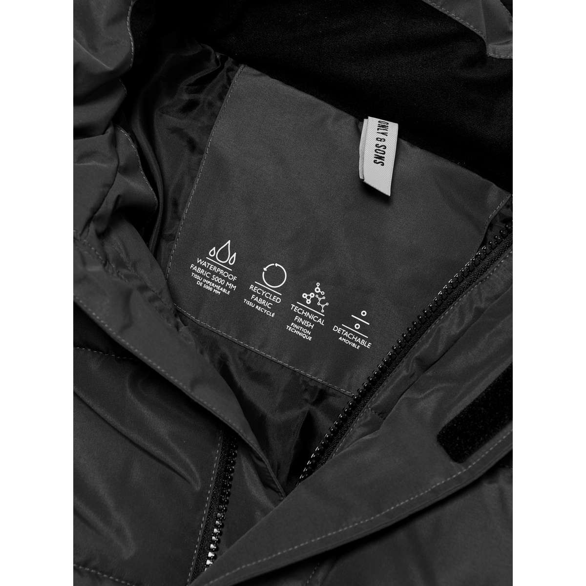 ONLY & SONS MEN΄S REGULAR FIT POLYESTER PUFFER JACKET 22019598 BLACK